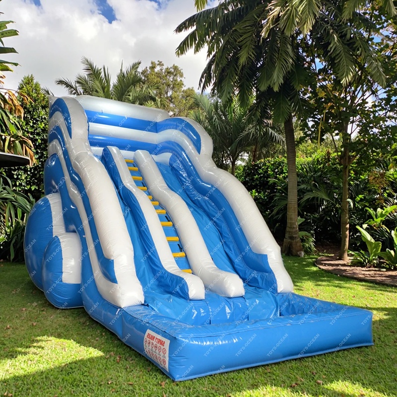 Kids Outdoor Water Park - Maßgefertigte Günstige Kinder-Outdoor-Doppelrutsche Wasserpark-Spiele Kommerzielle Aufblasbare