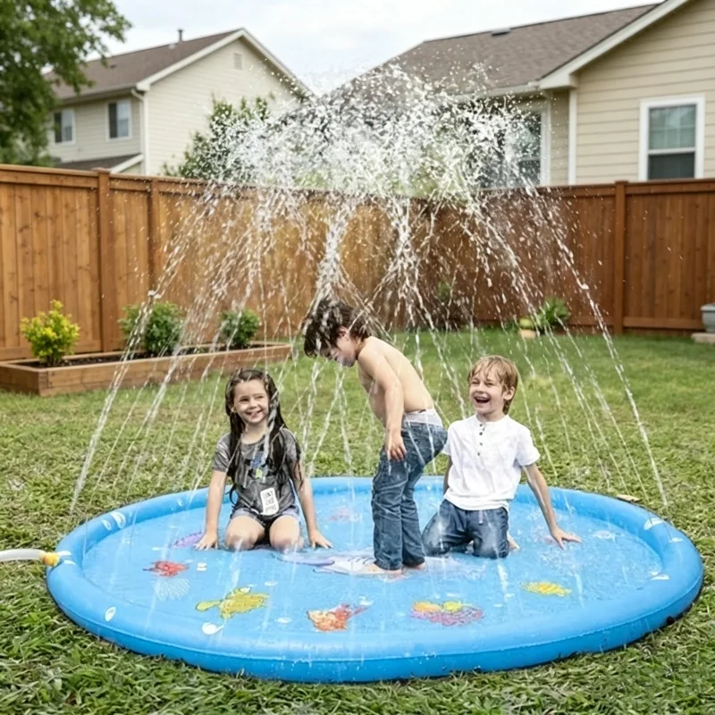 Kids Outdoor Climbing Structure - Sommer-Wasserspritzmatte für Kinder, Outdoor-Spielmatte für den