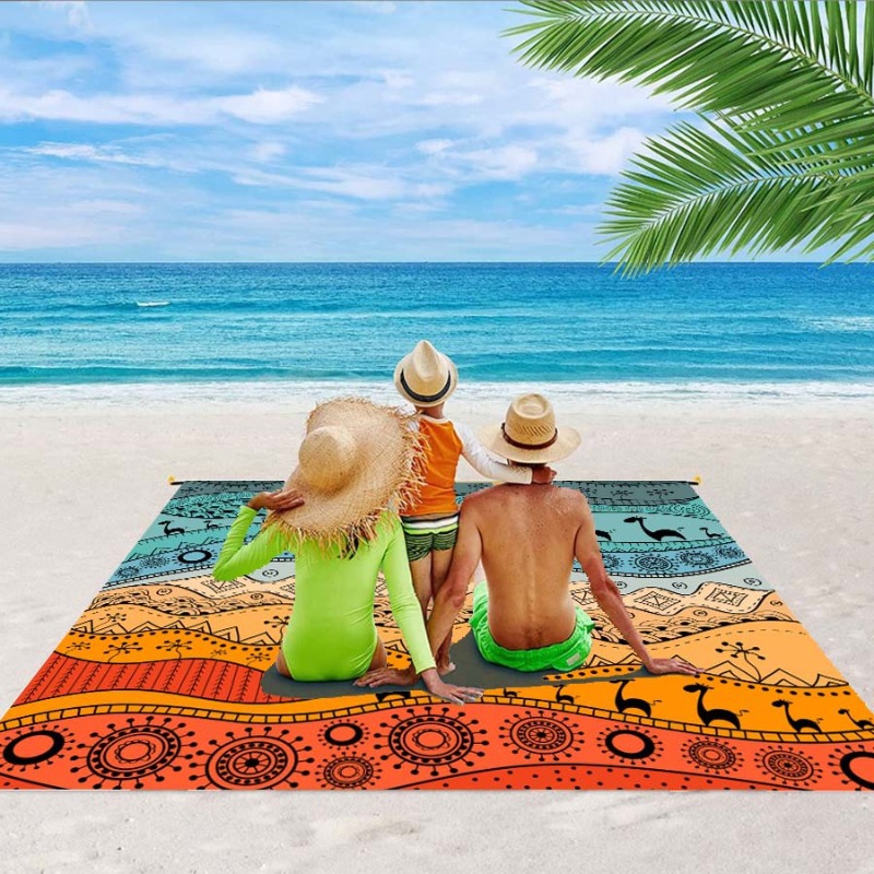 Kids Outdoor Mat Waterproof - Große Stranddecke, wasserdicht, sanddicht, Strandmatte, tragbare