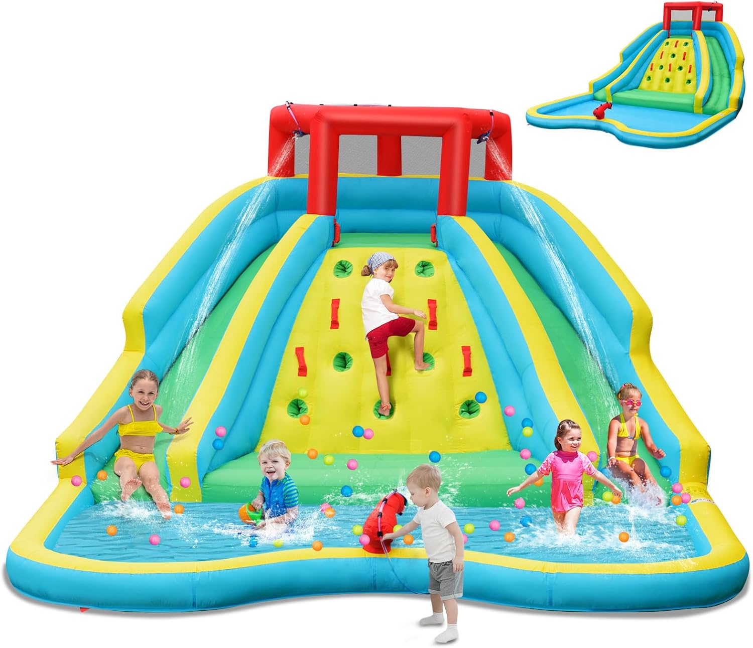 Kids Outdoor Water Park - Riesige aufblasbare Wasserrutsche für Kinder, Outdoor-Wasserpark