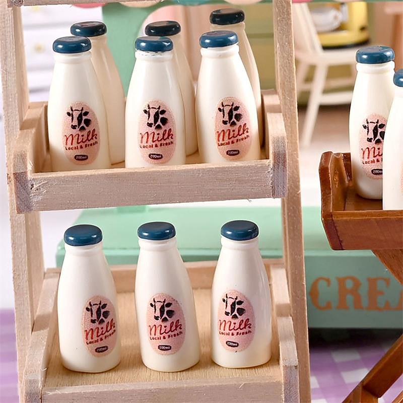 Kids Outdoor Mud Kitchen Accessories - 5/10PCS Miniatur Lebensmittel Modell Spielzeug Milch