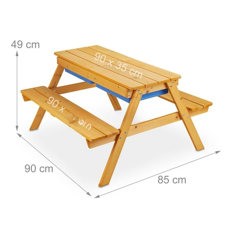 Kids Outdoor Table And Chair Set - Kinder Outdoor Holz Gartentisch und Stühle