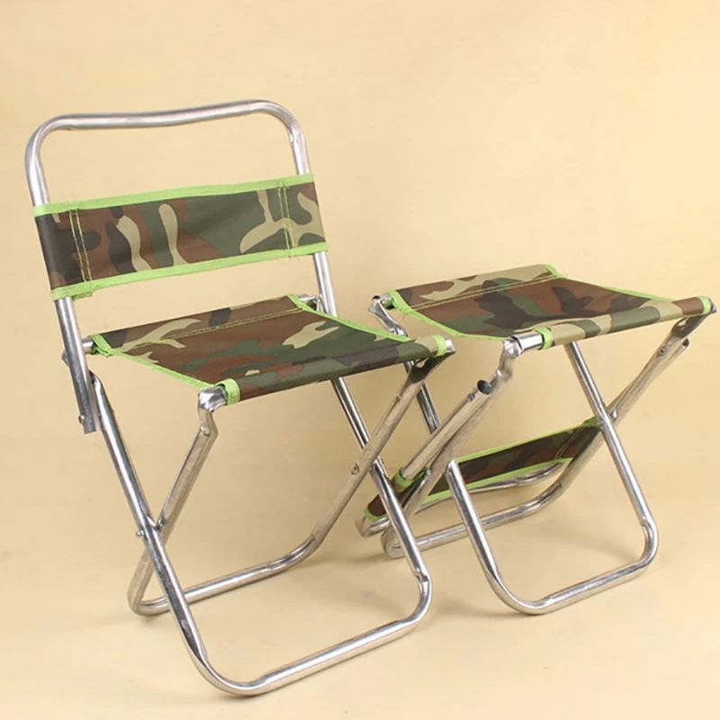 Kids Outdoor Lounge Furniture - Camouflage-Klapphocker mit Rückenlehne, 46 x 29