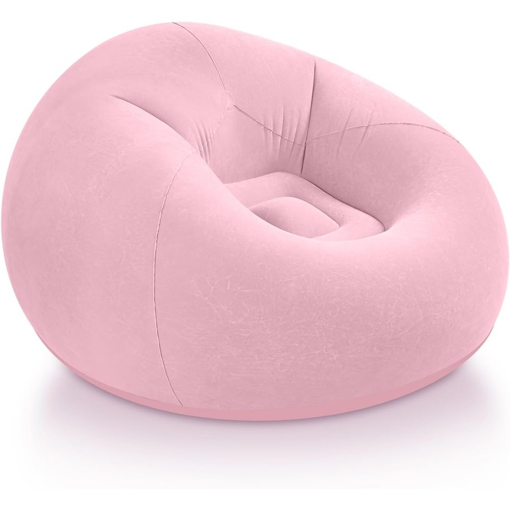 Kids Outdoor Loungers - Aufblasbare Sitzsäcke, Rosa | Tragbares Lazy-Sofa