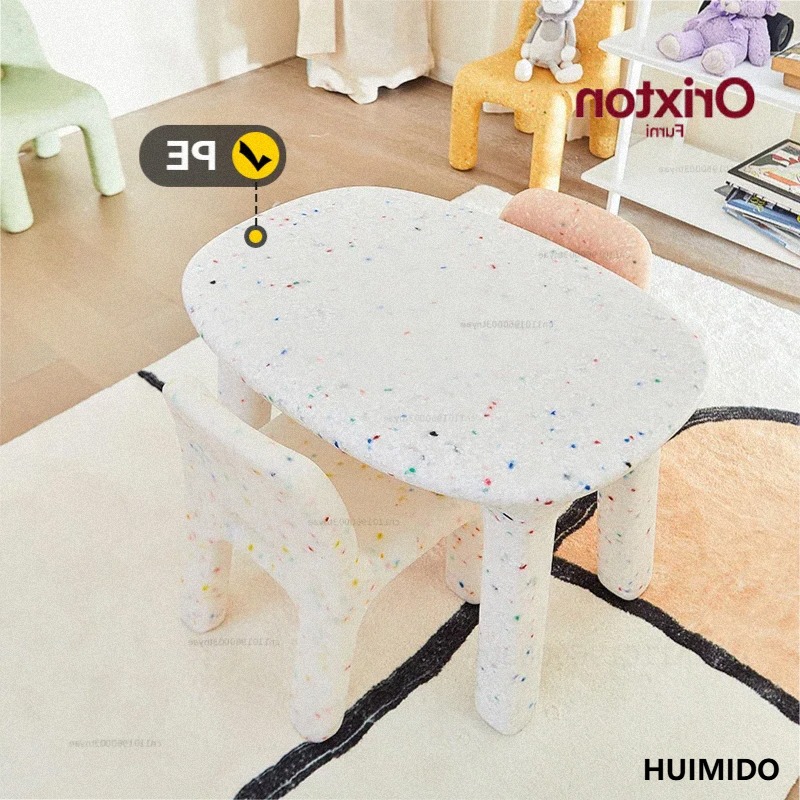 Kids Outdoor Table And Chair Set - Kinder-Schreibtisch- und Stuhl-Set mit Rückenlehne, niedriger