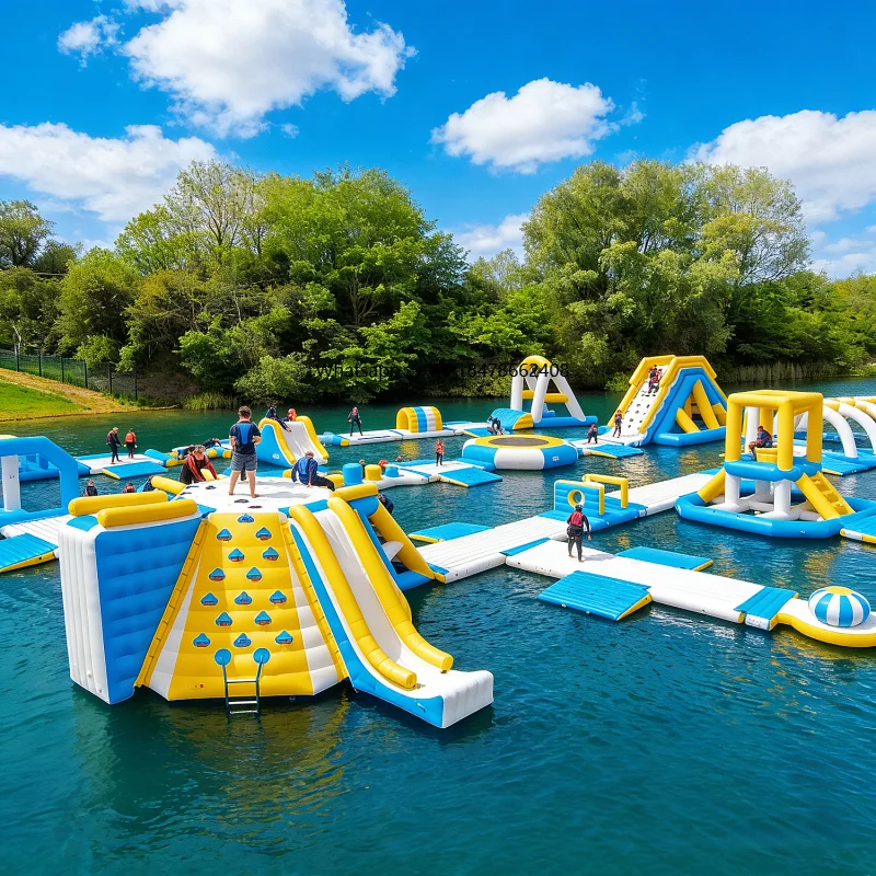 Kids Outdoor Water Park - Hochwertiger Wasserpark PVC Aufblasbarer Modularer Indoor-Outdoor-Pool