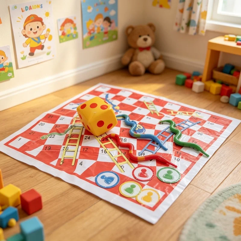 Kids Outdoor Mat Waterproof - Wasserdichte Schlangenleiter-Spielmatte, tragbare Spielmatte für Kinder,