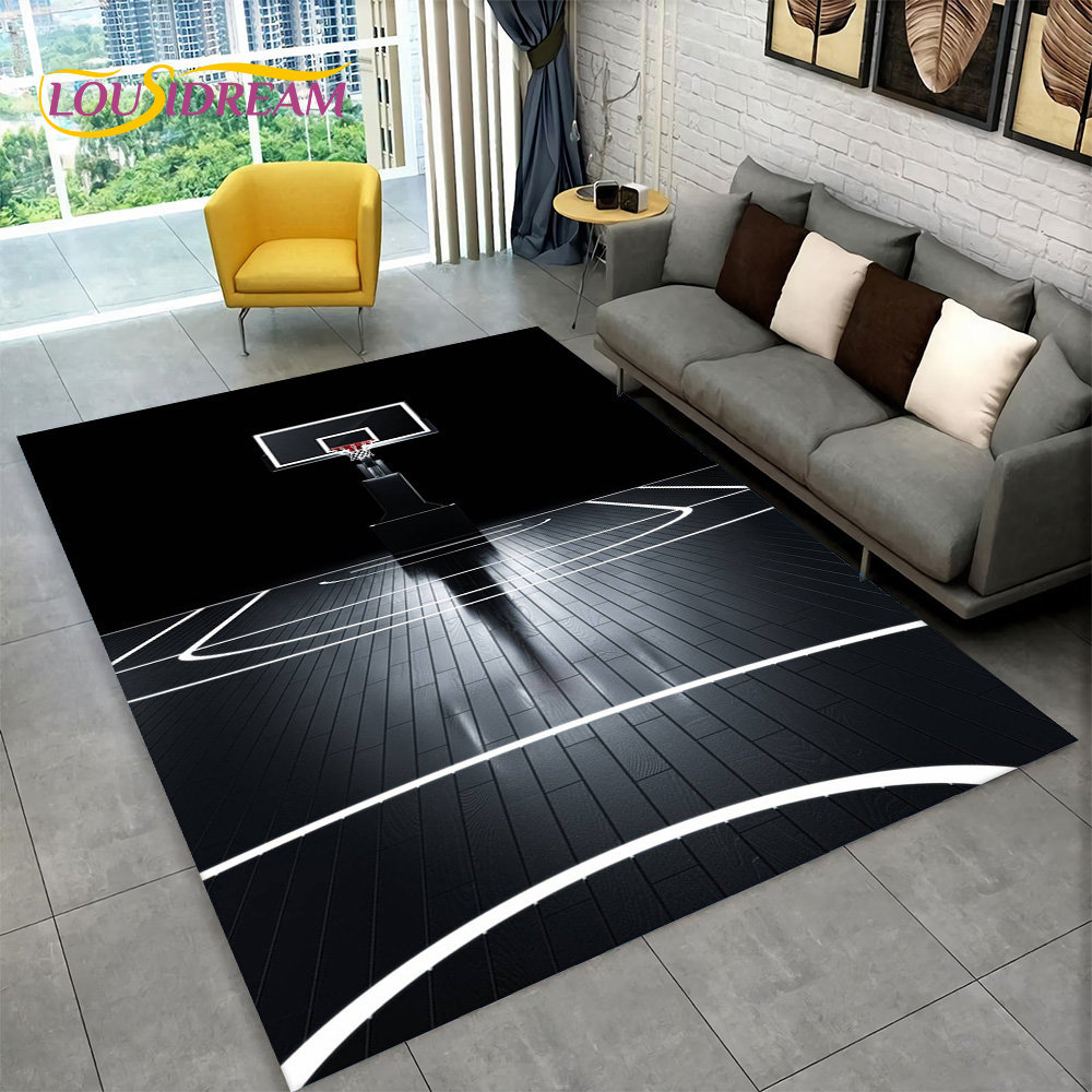 Kids Outdoor Mat Waterproof - 3D Basketball Cour Cartoon Bereich Teppich