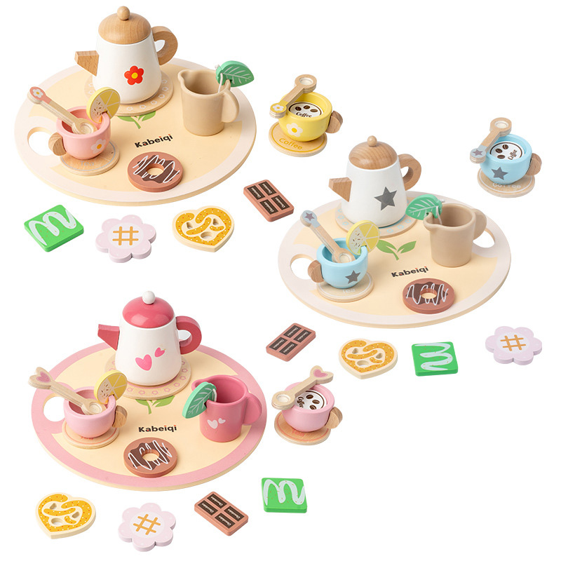 Kids Outdoor Mud Kitchen Accessories - Beliebtes Kinder-Küchenspielzeug: Realistisches Holz-Teeservice-Set für Rollenspiele
