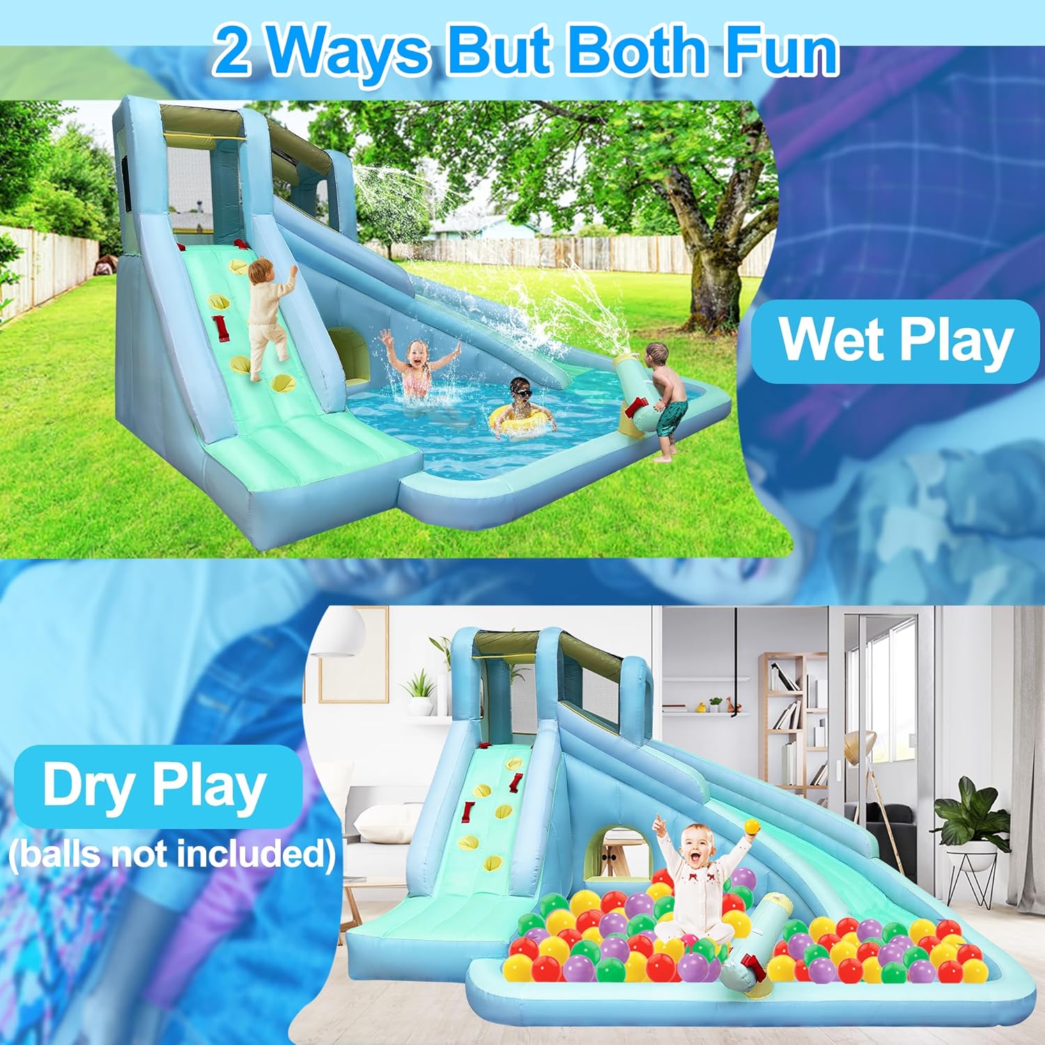6-in-1 Aufblasbares Kinder-Hüp – Kids Outdoor Water Park Bewertung und Preis