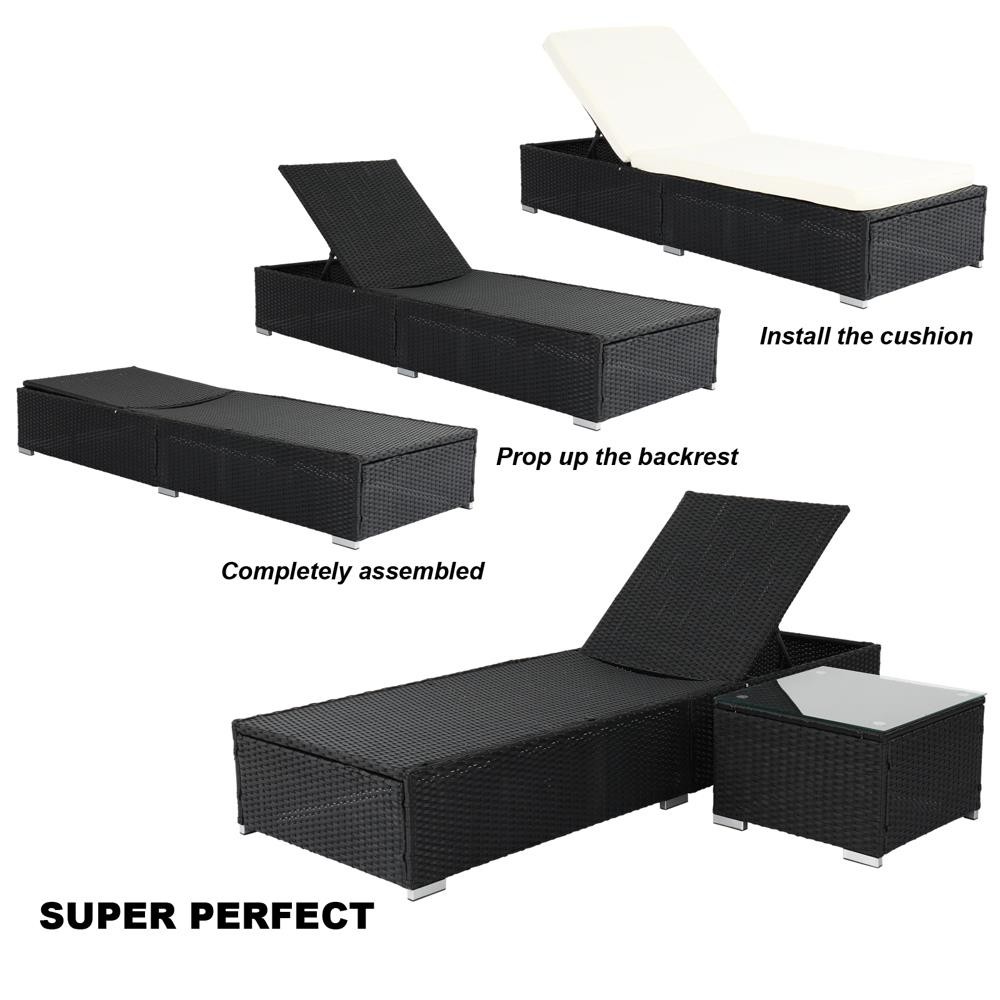 Gartenmöbel Verstellbare PE-Ra – Kids Outdoor Loungers Bewertung und Preis