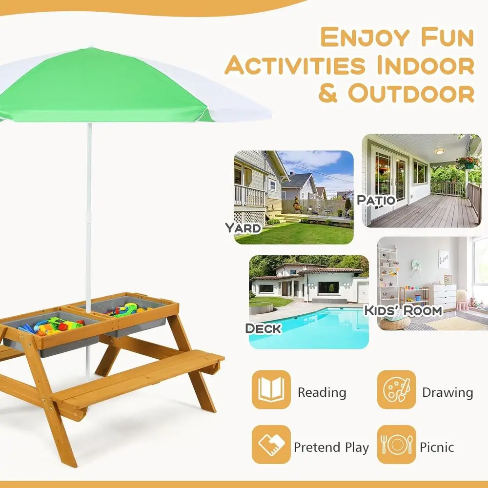 3-in-1 Höhenverstellbarer Rege – Kids Outdoor Umbrella Bewertung und Preis
