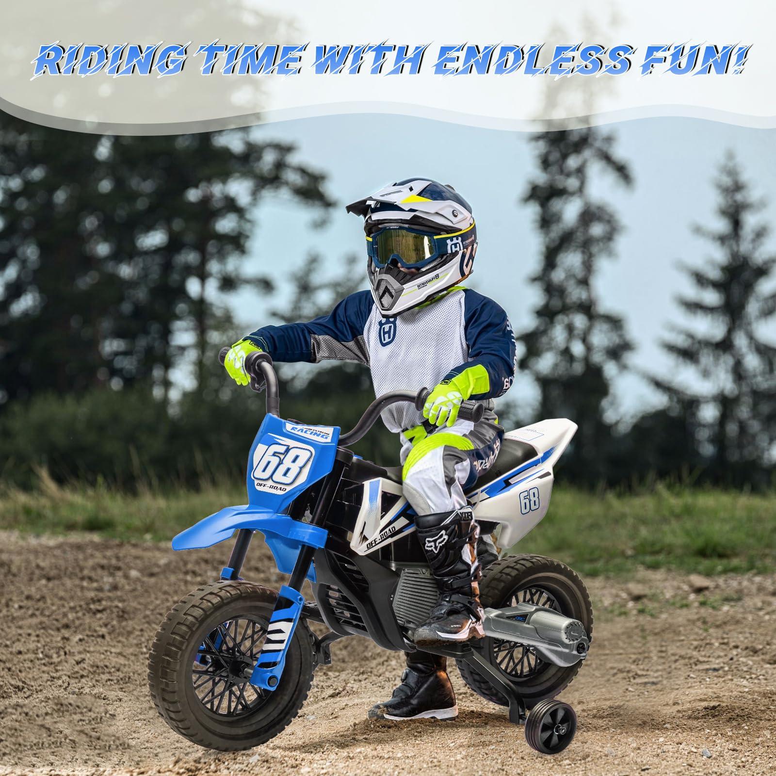 12V Kinder Elektro-Dirtbike -  – Kids Outdoor Dirt Toys Bewertung und Preis