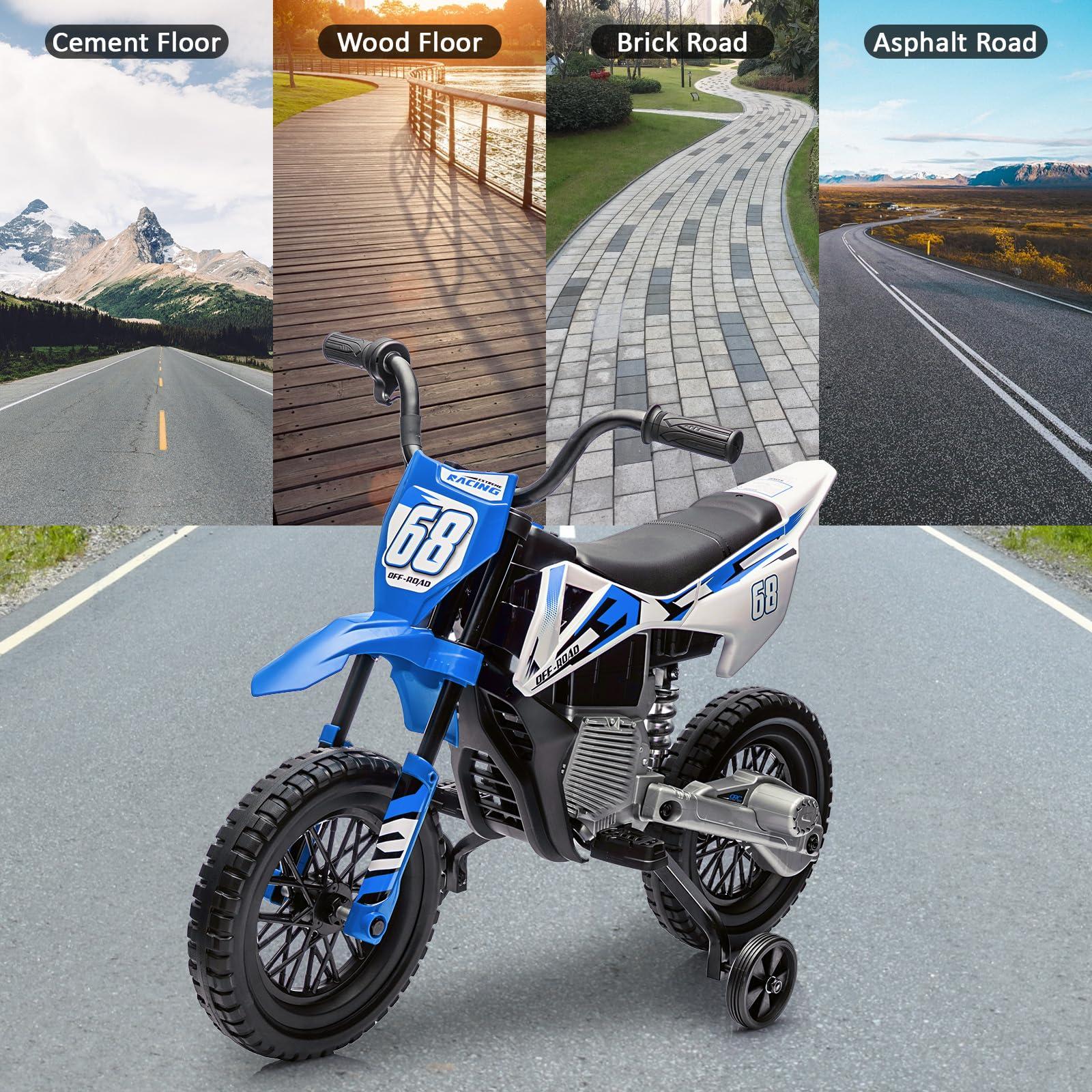 12V Kinder Elektro-Dirtbike -  – Kids Outdoor Dirt Toys Bewertung und Preis