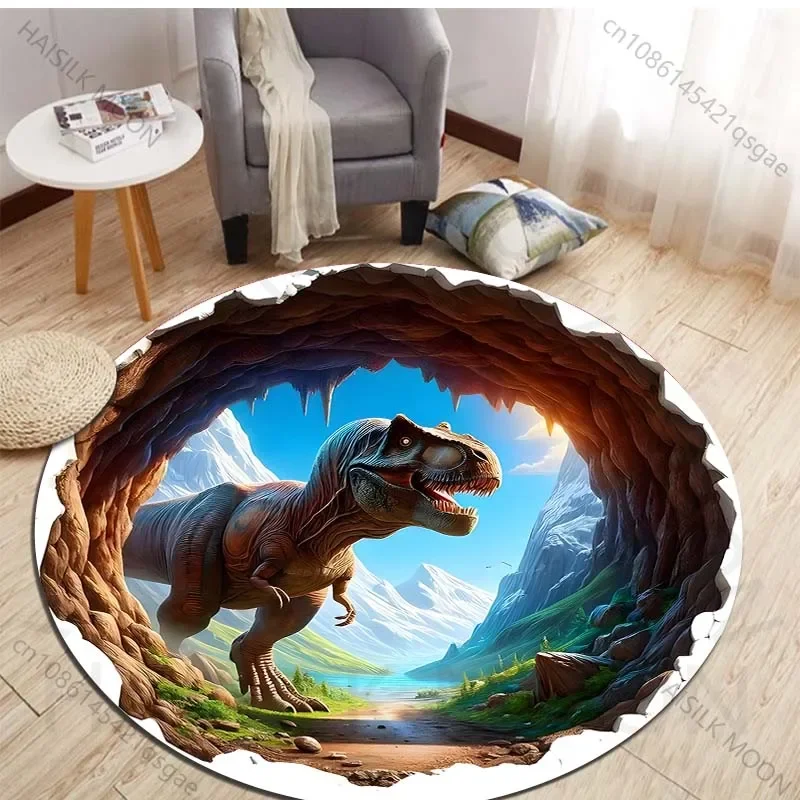 HD 3D-Dinosaurier-Druck, runde – Kids Outdoor Mat Waterproof Bewertung und Preis
