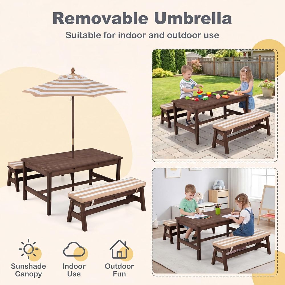 Kinder-Picknicktisch, große 42 – Kids Outdoor Umbrella Bewertung und Preis