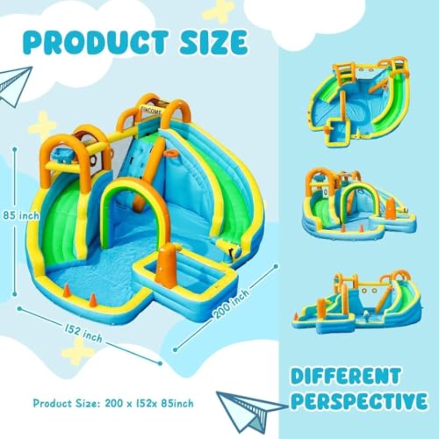 Aufblasbarer Wasserrutschenpar – Kids Outdoor Water Park Bewertung und Preis