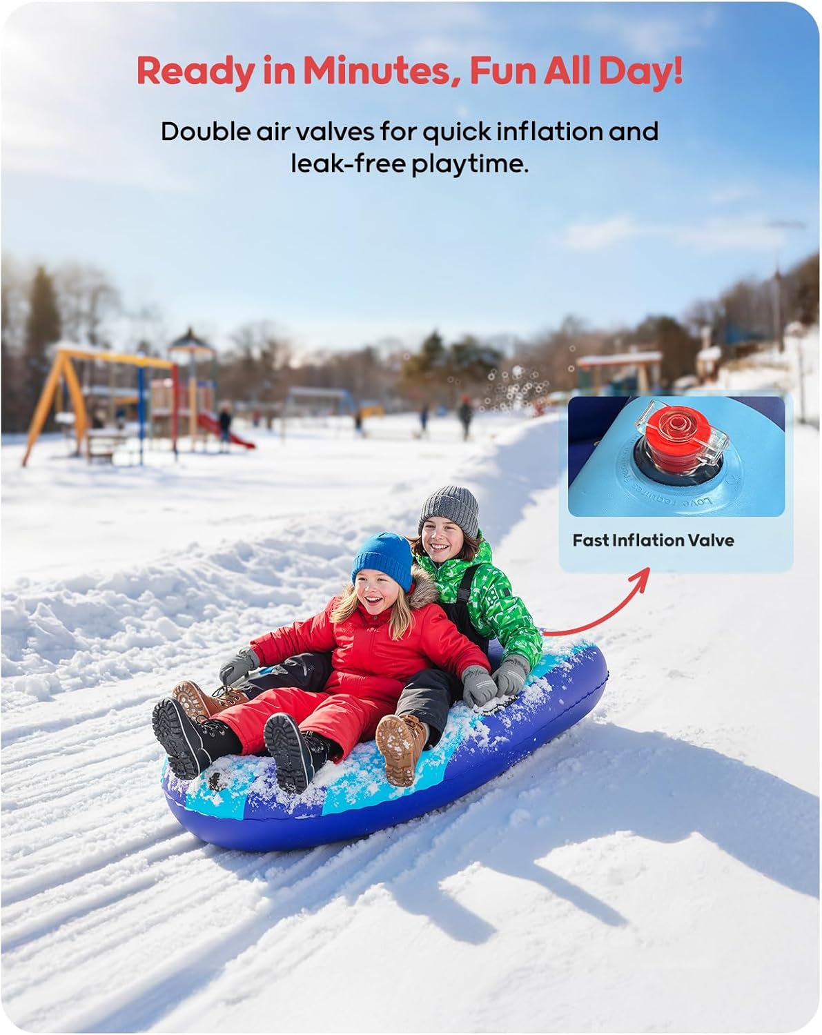 QPAU Aufblasbarer PVC-Schneesc – Outdoor Toys For Kids Bewertung und Preis