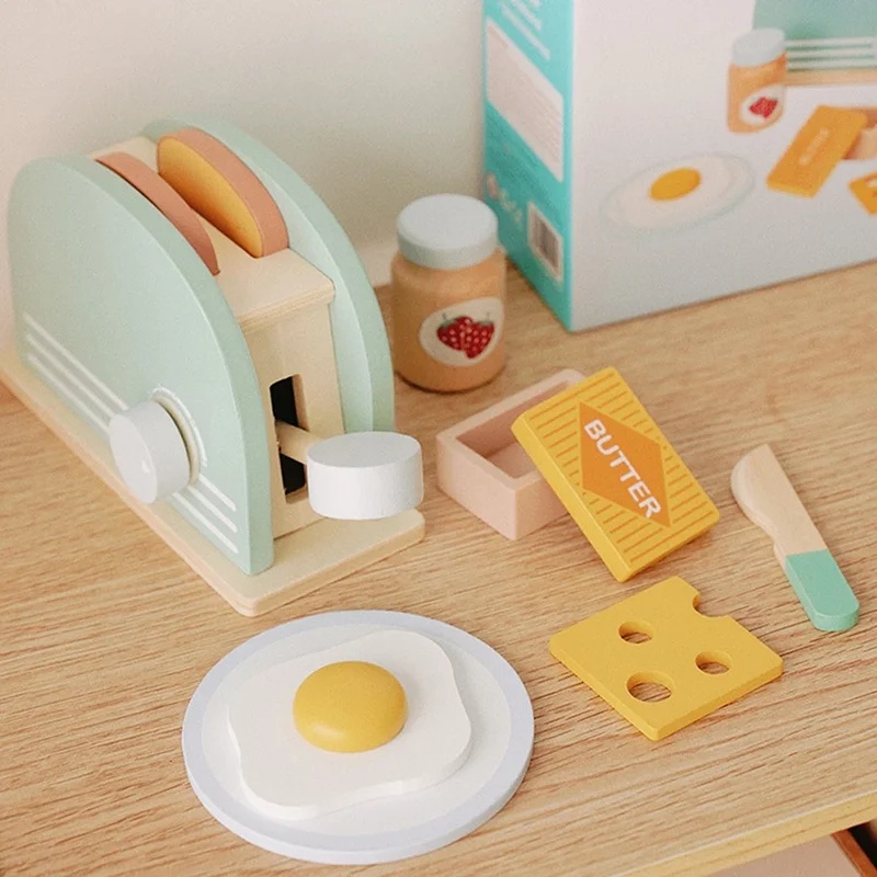 Holz-Simulations-Toaster-Spiel – Kids Outdoor Mud Kitchen Accessories Bewertung und Preis