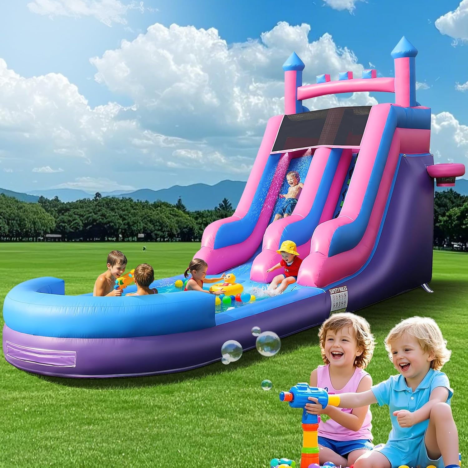 8m Robuste Aufblasbare Wasserr – Kids Outdoor Water Park Bewertung und Preis