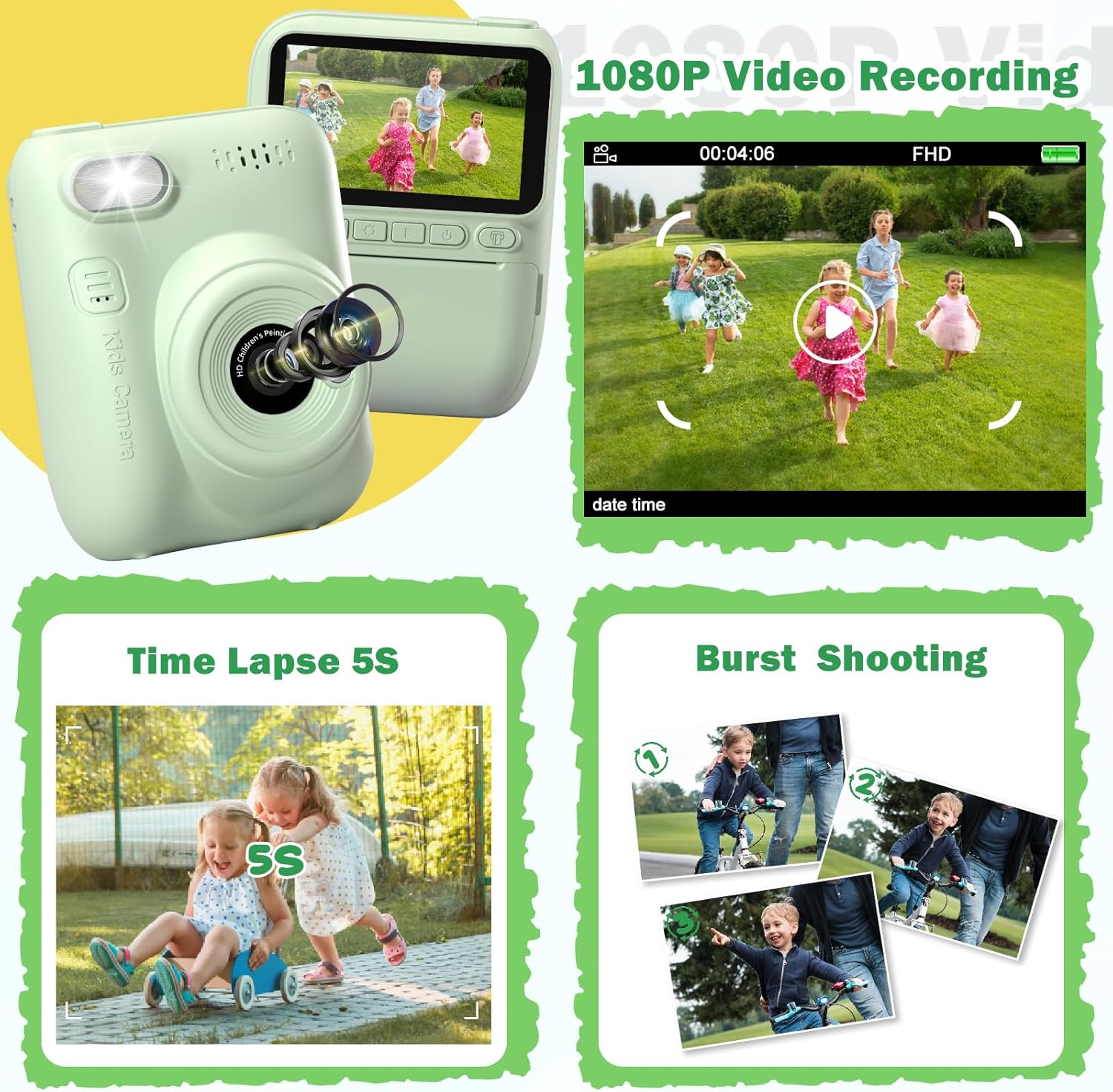 Sofortdruck-Kinderkamera, Trag – Outdoor Toys For Kids Bewertung und Preis