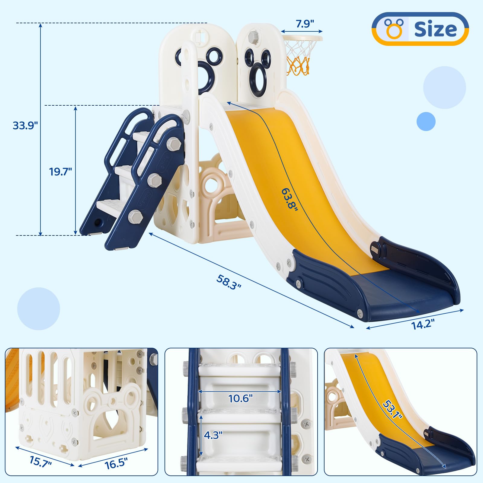 6-in-1 Kleinkind-Rutsche-Spiel – Kids Outdoor Climber Bewertung und Preis