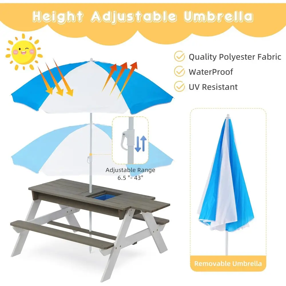 Konvertierbarer 3-in-1 Holz-Pi – Kids Outdoor Umbrella Bewertung und Preis