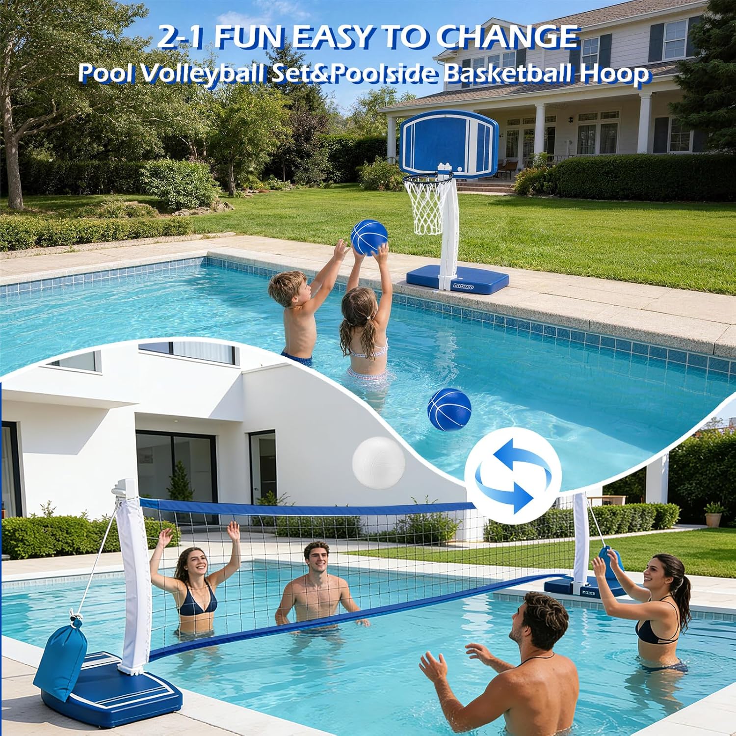 Oberirdischer Pool-Basketballk – Outdoor Toys For Kids Bewertung und Preis
