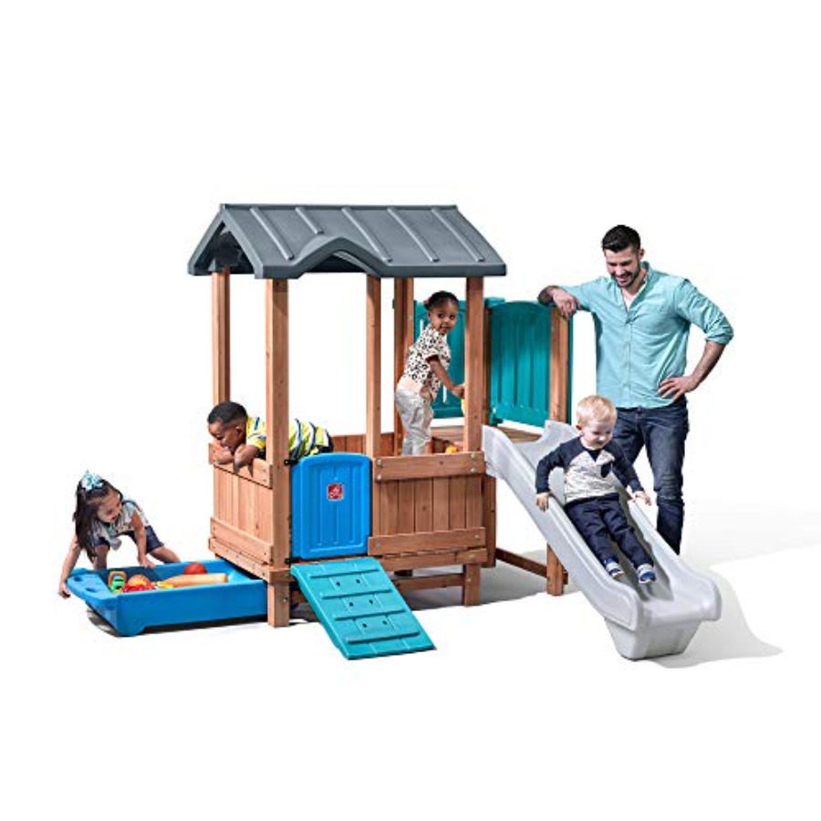 Woodland Adventure Spielhaus & – Kids Outdoor Swing Set With Slide Bewertung und Preis