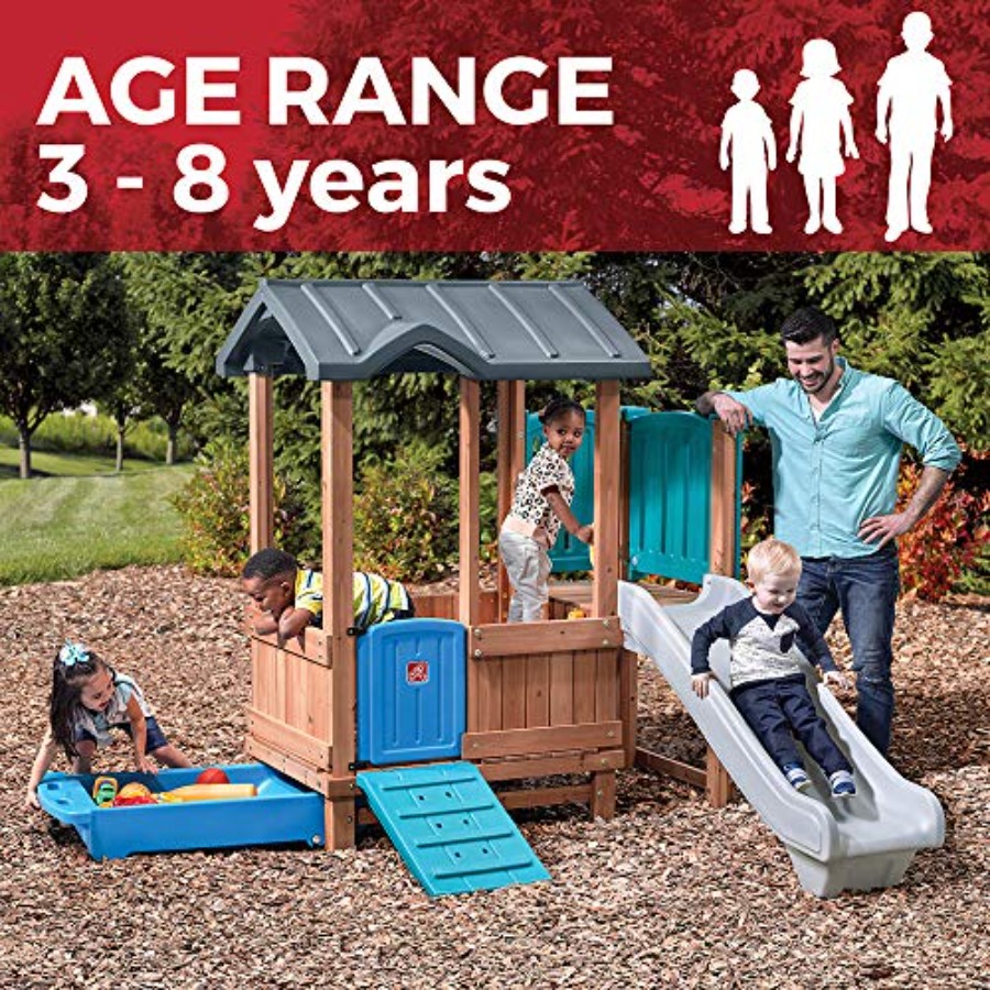 Woodland Adventure Spielhaus & – Kids Outdoor Swing Set With Slide Bewertung und Preis