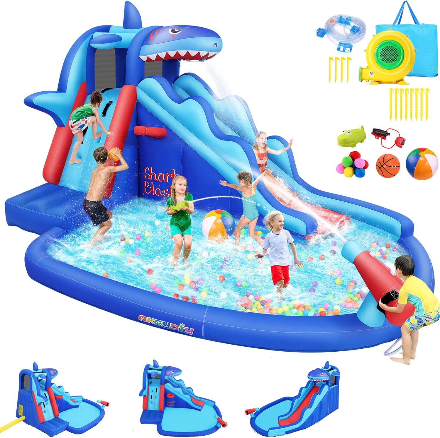 Hai-Themen Aufblasbarer Wasser – Kids Outdoor Water Park Bewertung und Preis