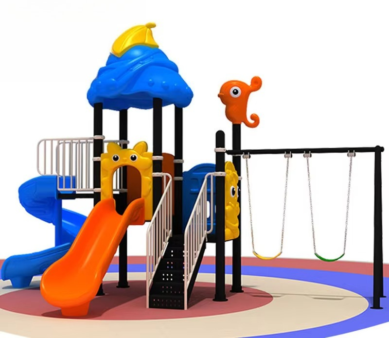 Großes, langlebiges Kunststoff – Kids Outdoor Swing Set With Slide Bewertung und Preis