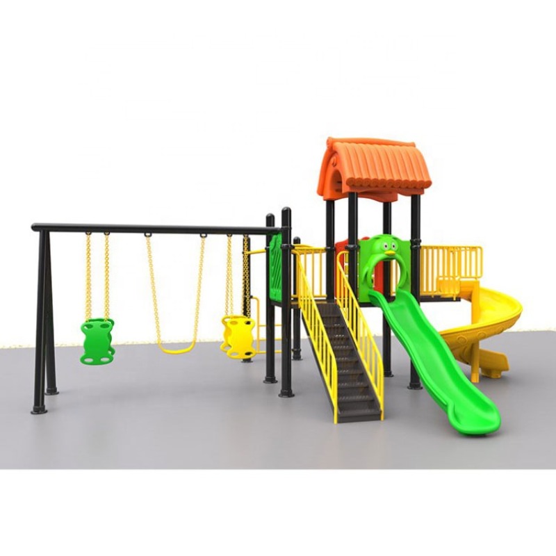 Großhandel Niedriger Preis Out – Kids Outdoor Swing Set With Slide Bewertung und Preis