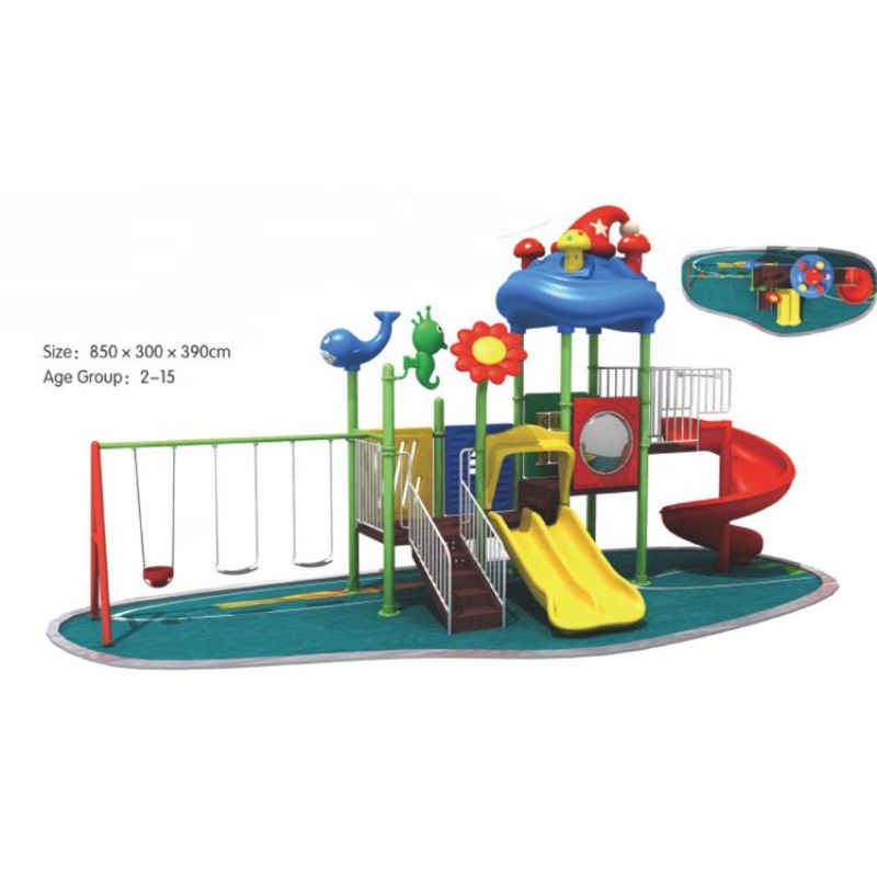 Großhandel Niedriger Preis Out – Kids Outdoor Swing Set With Slide Bewertung und Preis