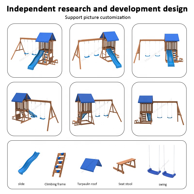Spielplatzanlage - Garten-Hof  – Kids Outdoor Swing Set With Slide Bewertung und Preis