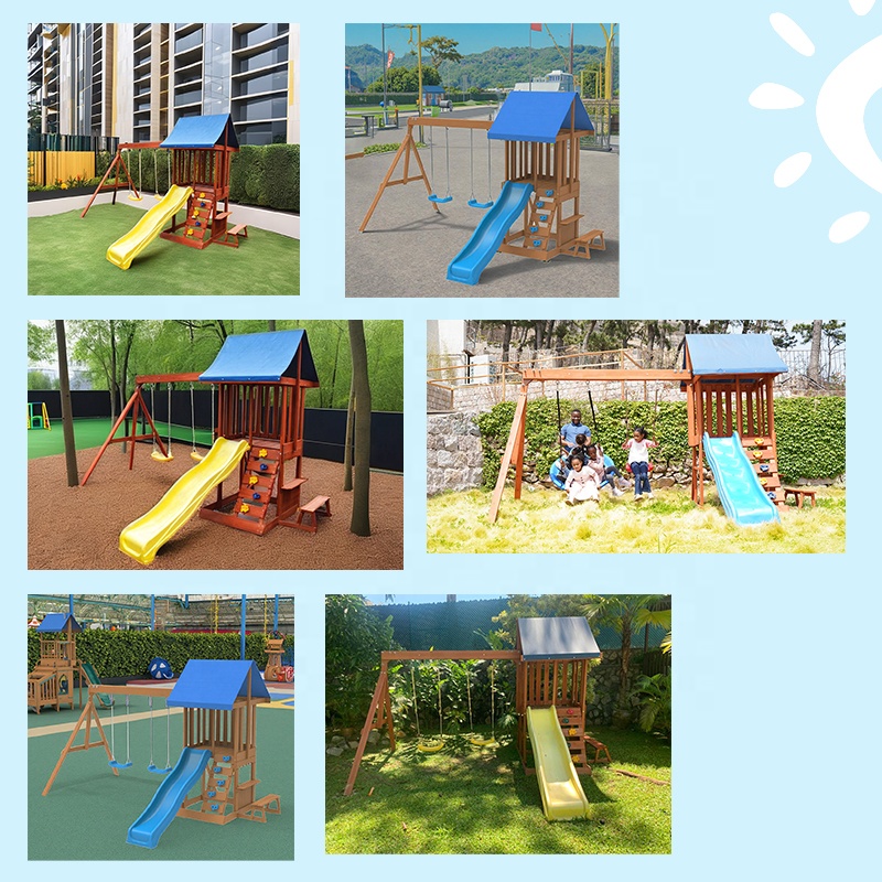 Spielplatzanlage - Garten-Hof  – Kids Outdoor Swing Set With Slide Bewertung und Preis