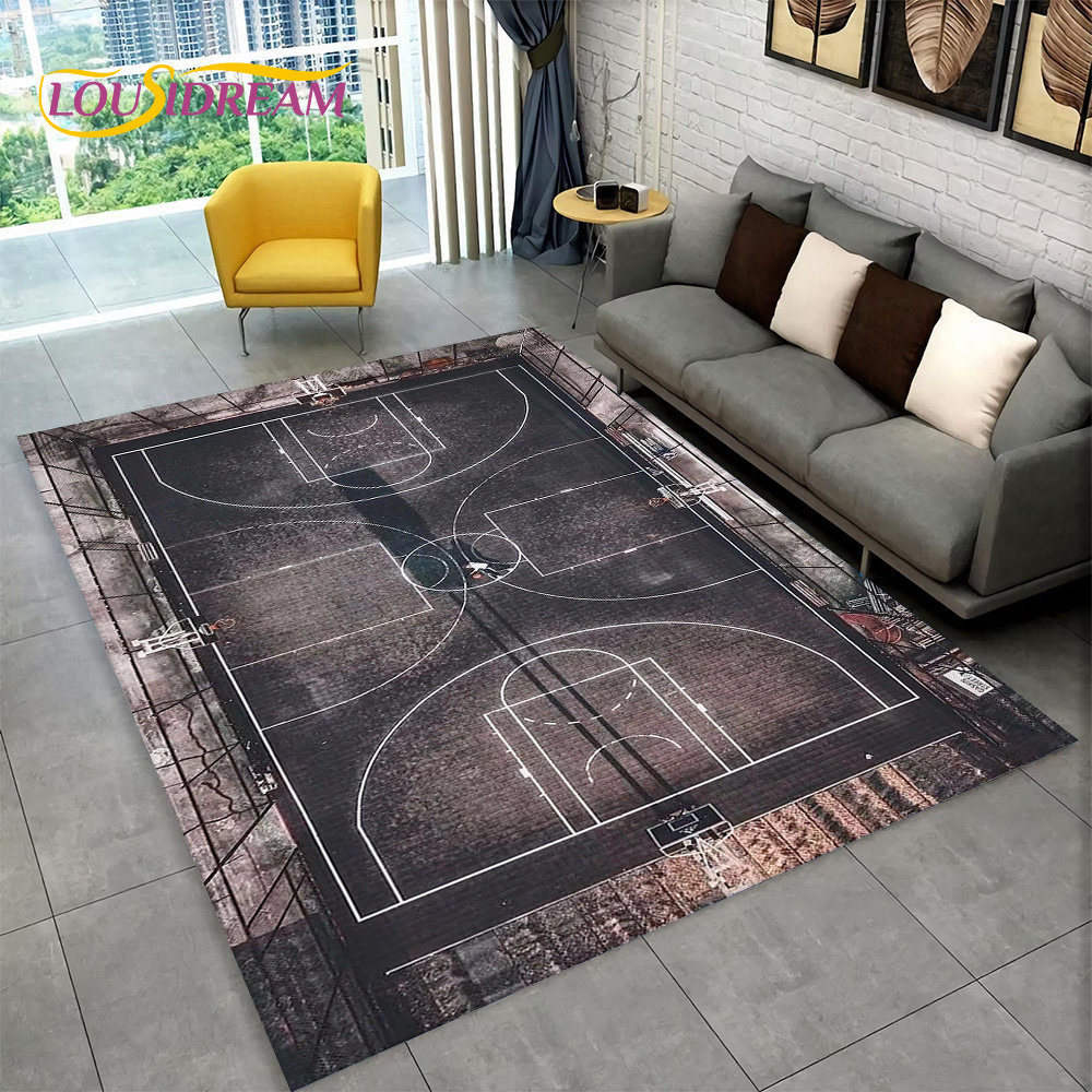 3D Basketball Cour Cartoon Ber – Kids Outdoor Mat Waterproof Bewertung und Preis