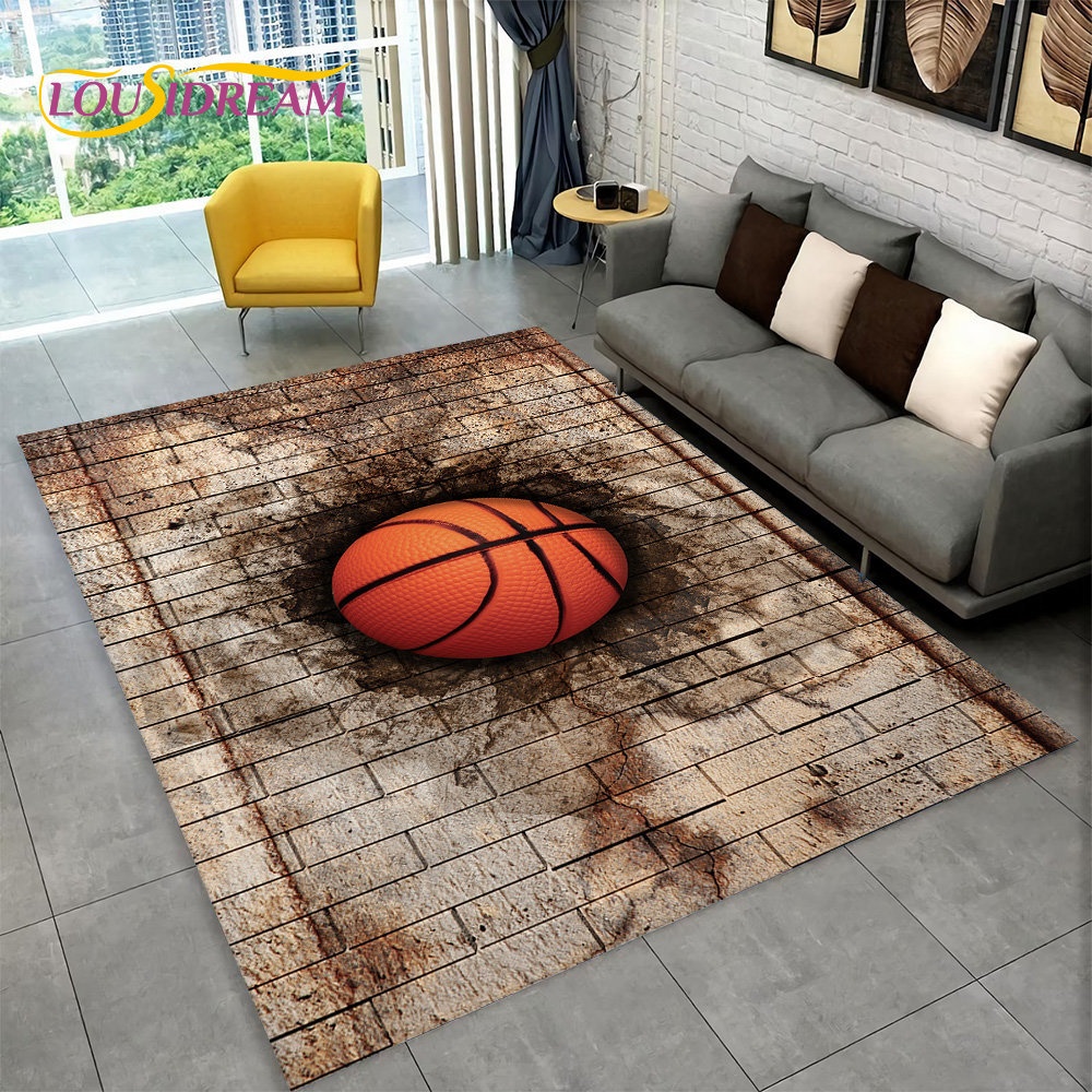 3D Basketball Cour Cartoon Ber – Kids Outdoor Mat Waterproof Bewertung und Preis