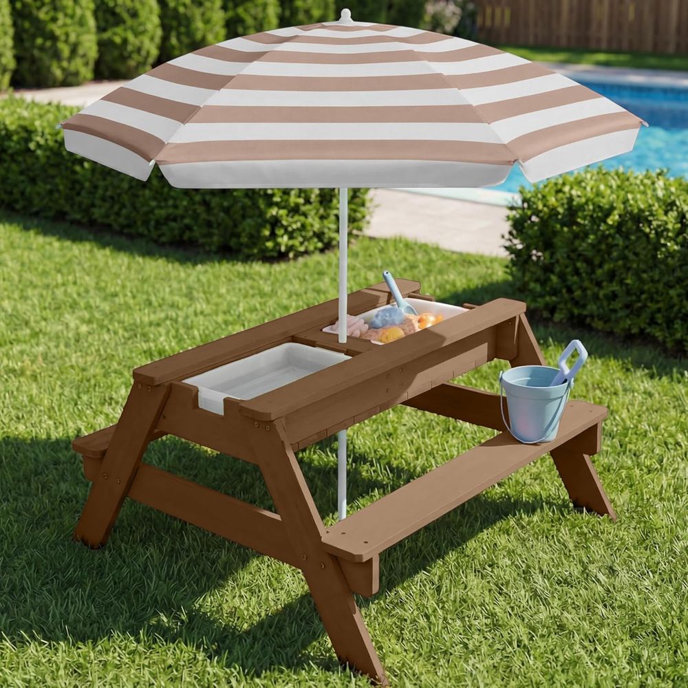 Kinder-Picknicktisch mit Sonne – Kids Outdoor Umbrella Bewertung und Preis