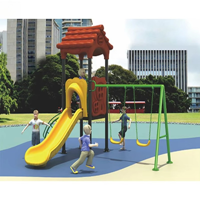 Hersteller von Stahl-Spielplat – Kids Outdoor Swing Set With Slide Bewertung und Preis