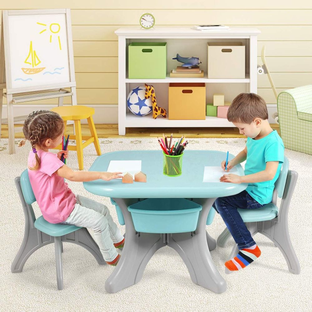 Kindertisch und -stühle, 3-tei – Kids Outdoor Table And Chair Set Bewertung und Preis