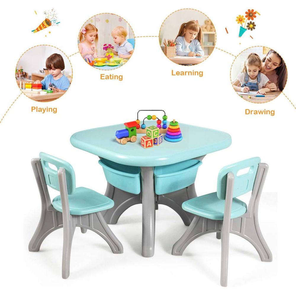 Kindertisch und -stühle, 3-tei – Kids Outdoor Table And Chair Set Bewertung und Preis